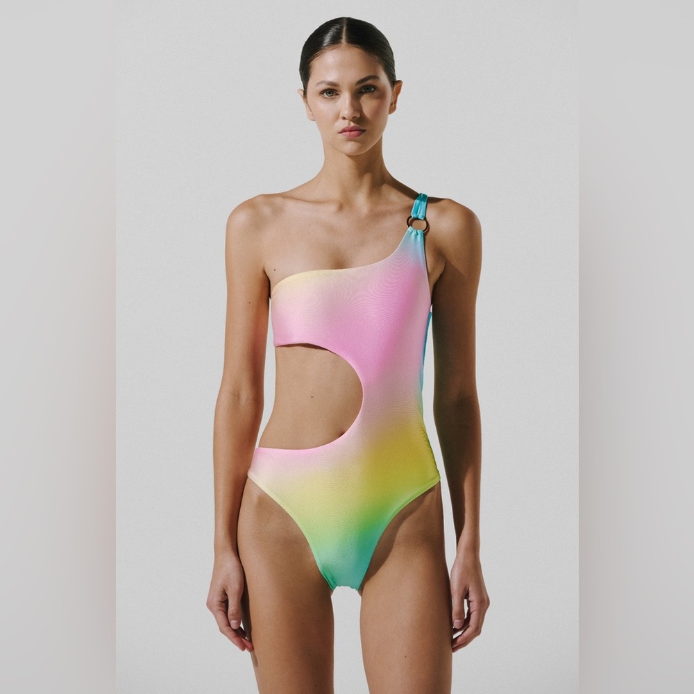 BAOBAB ONE SHOULDER MULTICOLOR ONE PIECE SWIMSUIT